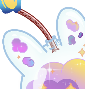 Cute bunny crystal bomb filled with dreamy clouds